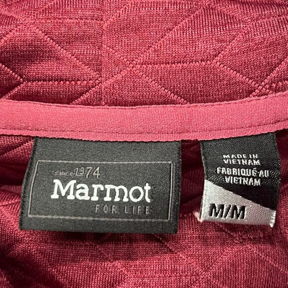 Marmot Sweatshirt Womens M Burgundy Red Annie Quilted Cowlneck Pullover Gorpcore - Picture 11 of 15